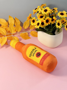 Jouet interactif pour chiot en peluche imprimé, en forme de bouteille de vin, écologique, sonore et amusant, pour usage intérieur – Vente chaude - Product Image 4