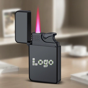Briquet torche personnalisé avec logo, coupe-vent, rechargeable au butane, gravé, en métal, pour cadeau, vente en gros - Product Image 1
