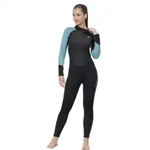 15 yıl Fabrika Özel Moda Geri Fermuar Kadın 2mm Kalınlığı Neopren Tek Parça Dalış Sörf Wetsuit