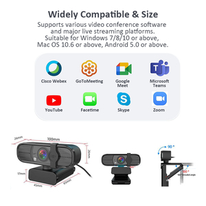 Nueva cámara <span class=keywords><strong>web</strong></span> Antuko 4K Webcam Cámara <span class=keywords><strong>web</strong></span> para transmisión en vivo en interiores de escena fija - Product Image 4