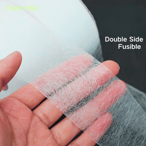 <span class=keywords><strong>Entretela</strong></span> No Tejida <span class=keywords><strong>Adhesiva</strong></span> Fusible de Doble Cara, Cinta Termoadhesiva con Recubrimiento Ecológico de PES <span class=keywords><strong>para</strong></span> Prendas - Product Image 1
