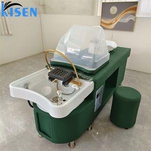 Sillón de Peluquería KISEN de Alta Calidad con Masaje Eléctrico Reclinable, Silla de Masaje para Lavado de Cabello, Cama de Masaje para Champú - Product Image 2