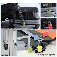 Serrure à combinaison mécanique TSA338 - Matériau ABS, petite taille pour bagages, casier de gym et sac