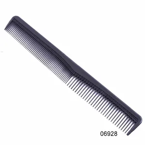 Peigne de salon noir en plastique à dents fines et larges peigne de barbier à cheveux coupe/style/peigne de coiffure - Product Image 1