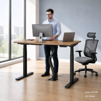 Bureau assis-debout électrique réglable en hauteur avec double moteur