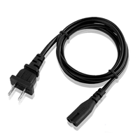 Câble d'alimentation mural ca 2 broches 6 pieds/8 pieds/10 pieds, cordon à 2 fentes pour moniteur LCD LED, imprimante TV, Ps2, Ps3, Slim, Ps4, lecteurs DVD