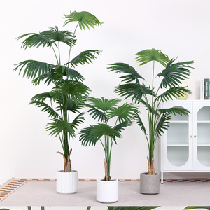 Grand Bonsaï Décoration Salon Plancher Areca <span class=keywords><strong>Palmier</strong></span> Faux Arbre Faux Pot Simulation Plante Verte Ornements Simulation Ventilateur <span class=keywords><strong>Palmier</strong></span> - Product Image 1
