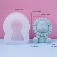 Moule en silicone 3D en forme de lion pour bougies DIY, gâteaux au chocolat mousse et désodorisants pour voiture - Essentiel pour la cuisine et la salle à manger