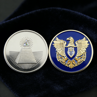 Pièce commémorative en cuivre plaqué argent, personnalisée, fabriquée en usine, en gros, par un fabricant professionnel, exquise, pour événements religieux et ecclésiastiques
