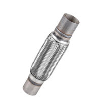 X Autohaux 2 pièces Tuyaux flexibles d'échappement en acier inoxydable pour silencieux de voiture, Raccords d'échappement 51mm 65mm 75mm
