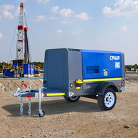 CFAIR 185CFM 5.2m3/min 7Bar 101.5PSI Compresseur d'air à vis entraîné par moteur pour la location Sablage Jack Marteau Air Tool Diesel Road