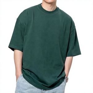 T-shirt pour homme à épaules tombantes, durable, en coton biologique de qualité supérieure. Nous sommes spécialisés dans tous les types de services d'impression. - Product Image 2