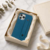 Étui de téléphone en cuir véritable avec logo personnalisé, dragonne, en cuir grainé, antichoc, pour iPhone 16 17 18 Pro Max OEM ODM