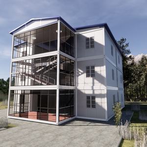 Rumah <span class=keywords><strong>Modular</strong></span> Bangunan Restoran <span class=keywords><strong>Modular</strong></span> Rumah Bingkai Baja Dibuat Cepat - Product Image 2