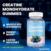 Gummies de Carbohydres à l'Ashwagandha pour Adultes, Bonbons Gélifiés OEM, Compléments Alimentaires à Base de Plantes, Pré-Entraînement Sportif, Croissance Musculaire, Boost d'Énergie