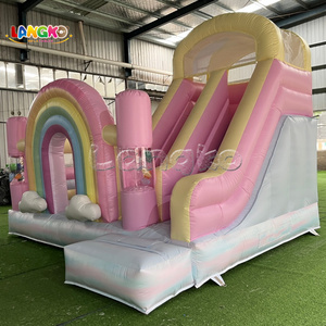 Combo gonflable transparent multicolore arc-en-ciel macaron pour fêtes, avec colonne <span class=keywords><strong>de</strong></span> ballons et château gonflable coloré en PVC, idéal pour les entreprises <span class=keywords><strong>de</strong></span> location - Product Image 2