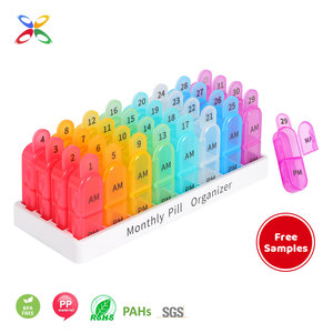 High Quality Large 31 Days Am Pm Pill Organizer Medical Pill Storage Organizer Case Box