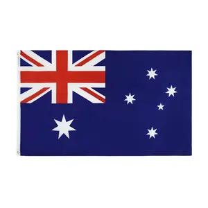 호주 국기 생생한 색상과 퇴색 방지 캔버스 헤더와 호주의 이중 스티치 국기