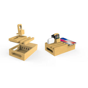 กล่องเก็บของที่ชาร์จไร้สายทำจากไม้ไผ่อเนกประสงค์สไตล์ทันสมัยทนทานประหยัดพื้นที่ตกแต่งบ้าน - Product Image 1