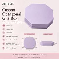 Boîte cadeau hexagonale haut de gamme en papier kraft avec revêtement UV, boîte à bijoux personnalisée en gros avec fermeture magnétique, disponible en plusieurs couleurs