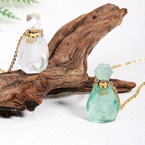 สร้อยคอหินหยกธรรมชาติประดับคริสตัลน้ำหอม ชุบทอง 14k 18k ทำจากสแตนเลส 316 ไม่ลอก ไม่ดำ กันน้ำ สำหรับผู้หญิง - Product Image 3