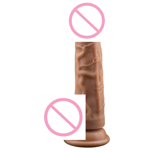 10 tần số Kính thiên văn rung thrusting thực tế dildo nữ thủ dâm với cốc hút sưởi ấm dương vật sản phẩm nữ tính - Product Image 2