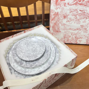 Nouvelle série Jungle Grise Européenne, service de vaisselle et assiettes de luxe en porcelaine fine écologique avec incrustations dorées - Product Image 5