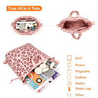 Sac fourre-tout matelassé pour femme avec porte-gobelet et compartiment pour ordinateur portable de 15,6 pouces, idéal pour le travail, les voyages et la salle de sport