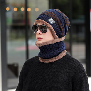 Men's Windproof Knitted Ski Cap With Neck Protector Fleece Lined Warm Hat For Cycling Outdoor Sports Winter Use - Product Image 4