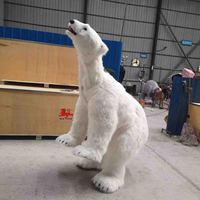 Disfraz de oso polar de simulación realista para parque temático/espectáculo