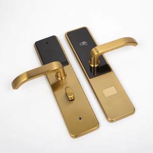 Cerradura Inteligente para Puerta de Hotel con Tarjeta RFID, de Acero Inoxidable, Color Dorado, Buen <span class=keywords><strong>Precio</strong></span>, para Puertas de Madera - Product Image 3