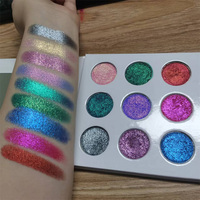 Palette de fards à paupières multichromes à 9 couleurs, nouvelle conception, pigment caméléon, pigment duochrome