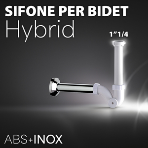 Siphon hybride pour bidet en forme de S 1 1/4-32 x 250 mm avec inspection latérale, pièges de plomberie - Product Image 4