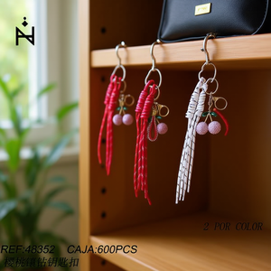 Porte-clés en cristal Angelina Cherry avec mousqueton, 2 par couleur, boîte de 600 pièces, cadeau pour la Saint-Valentin - Product Image 4