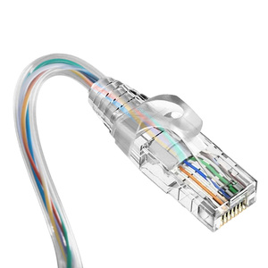 Cable de Red Ethernet Cat5e RJ45, Cable de Conexión Transparente CAT5, Cat 5e 26AWG UTP 8P8C Blanco, Cables de Comunicación - Product Image 1