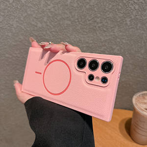 2025 nuevas fundas magnéticas para teléfono móvil Guangzhou, venta al por mayor, fundas de cuero PU para teléfono móvil para <span class=keywords><strong>Samsung</strong></span> <span class=keywords><strong>Galaxy</strong></span> S23 S24 S25 Ultra - Product Image 5