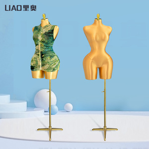 US Stock Weibliche kurvige Schaufenster puppen Pinable Half Body Boutique Display Plus Size Torso Kleid Schaum puppe für Erwachsene Schneider Dummy - Product Image 3