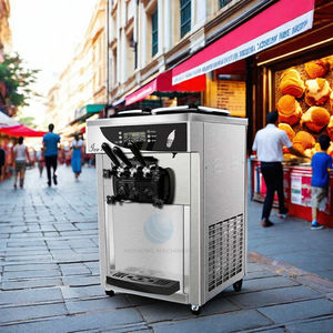 Comercial 3 sabor Soft Serve <span class=keywords><strong>Ice</strong></span> <span class=keywords><strong>Cream</strong></span> Tampo Da mesa da Máquina de Sorvete Soft Máquina de Sorvete Que Faz A Máquina do Fabricante Profissional - Product Image 6