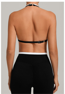 Soutien-gorge de sport respirant à maintien élevé avec design dos serré et lien tour de cou, idéal pour le yoga, la fitness et la <span class=keywords><strong>course</strong></span> à <span class=keywords><strong>pied</strong></span> pour femmes - Vente en gros à succès - Product Image 3