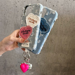 <span class=keywords><strong>Funda</strong></span> de TPU de moda para <span class=keywords><strong>iPhone</strong></span> 17 Pro Max 16 15 14 <span class=keywords><strong>13</strong></span> con diseño texturizado y <span class=keywords><strong>colgante</strong></span> de corazón - Product Image 5
