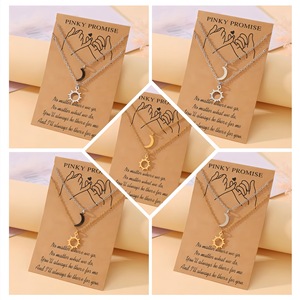 DAIHE Fashion Hot Sale Stainless Steel <strong>Friendship</strong> <strong>Necklace</strong> <strong>Sun</strong> <strong>Moon</strong> Planet Couple <strong>Necklaces</strong> for Lovers - Product Image 1