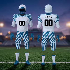 Custom Men's American <b>Football</b> Jersey Set Adults Green <b>Black</b> <b>White</b> V-Neck Short Sleeve Sublimated Print Moisture Wicking 100% - Product Image 3