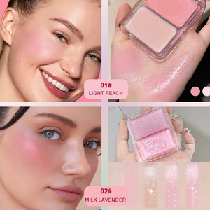 Fard à joues crème hydratant tout-en-un, illuminateur 2-en-1, poudre libre liftante, pâte brillante effet eau pour le maquillage des joues, des yeux et de la clavicule - Product Image 4