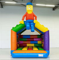 Château gonflable commercial combiné avec souffleur, blocs géants, château gonflable en forme de A, Super Bloc