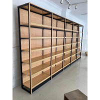 Étagères de supermarché en bois pour commerce de détail Étagères de magasin Étagères de magasin pour collations Épicerie cosmétique Présentoir en bois Étagère à plusieurs niveaux