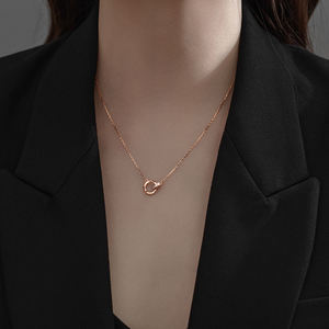 מכירת זרקון mobius locking לב אהבה <span class=keywords><strong>925</strong></span> שרשרת תליון כסף סטרלינג לנשים - Product Image 2