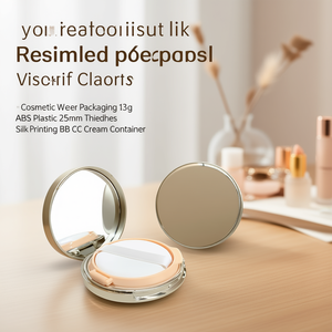Emballage de poudre cosmétique 13g en plastique ABS, épaisseur 25mm, impression sérigraphique, contenant pour crème BB CC - Product Image 3