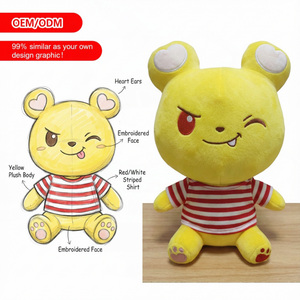 Fornitore di Giocattoli in Peluche Personalizzati, <span class=keywords><strong>Orsacchiotto</strong></span> Morbido con Orecchie a Cuore e Occhi Sorridenti, Premi per Attività Estive, Animali di Peluche Personalizzati - Product Image 1