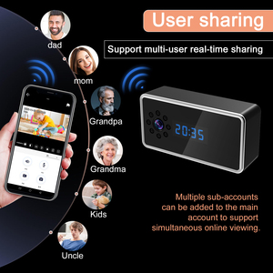 Mini Đồng hồ báo thức máy ảnh Full HD video 1080P không dây Wifi điều khiển hồng ngoại tầm nhìn ban đêm nhà mini máy ảnh - Product Image 5