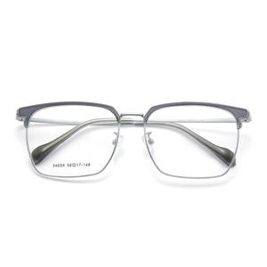 Monture de lunettes rectangulaire unisexe en alliage 56-17-146, verres acryliques anti-UV, monture complète, origine Danyang - Product Image 1